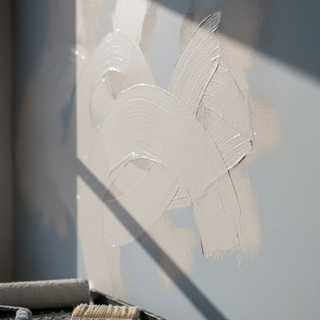 plusieurs couches de peinture et toujours des traces