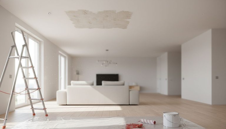 trace peinture plafond