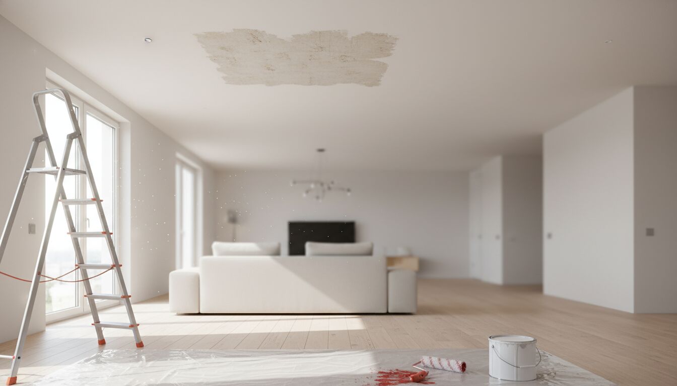 trace peinture plafond