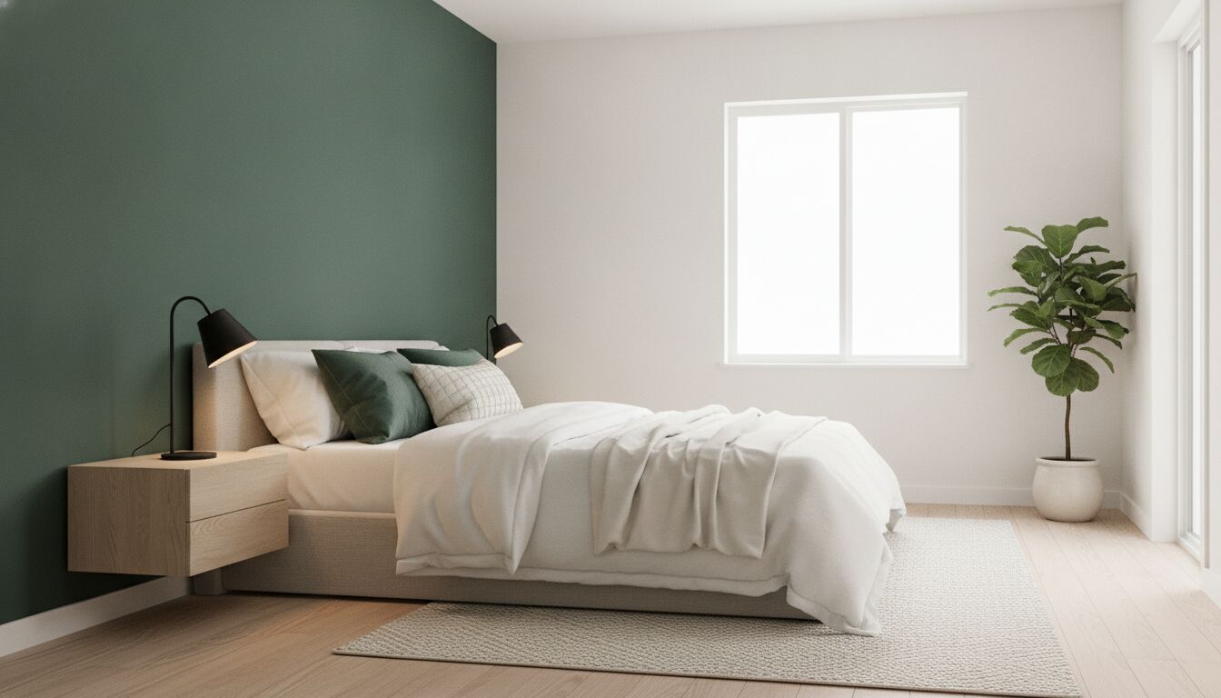 quel mur peindre en plus foncé dans une chambre