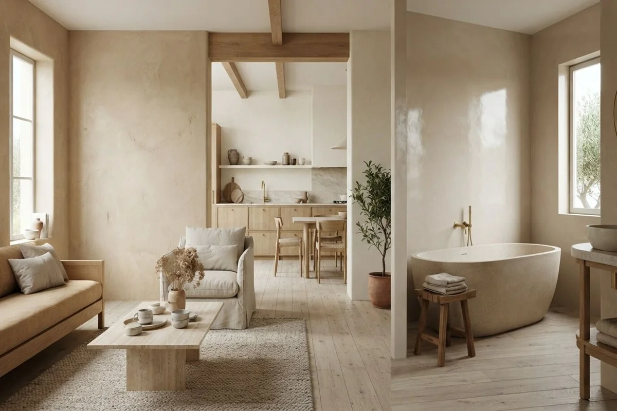 enduit à la chaux intérieur